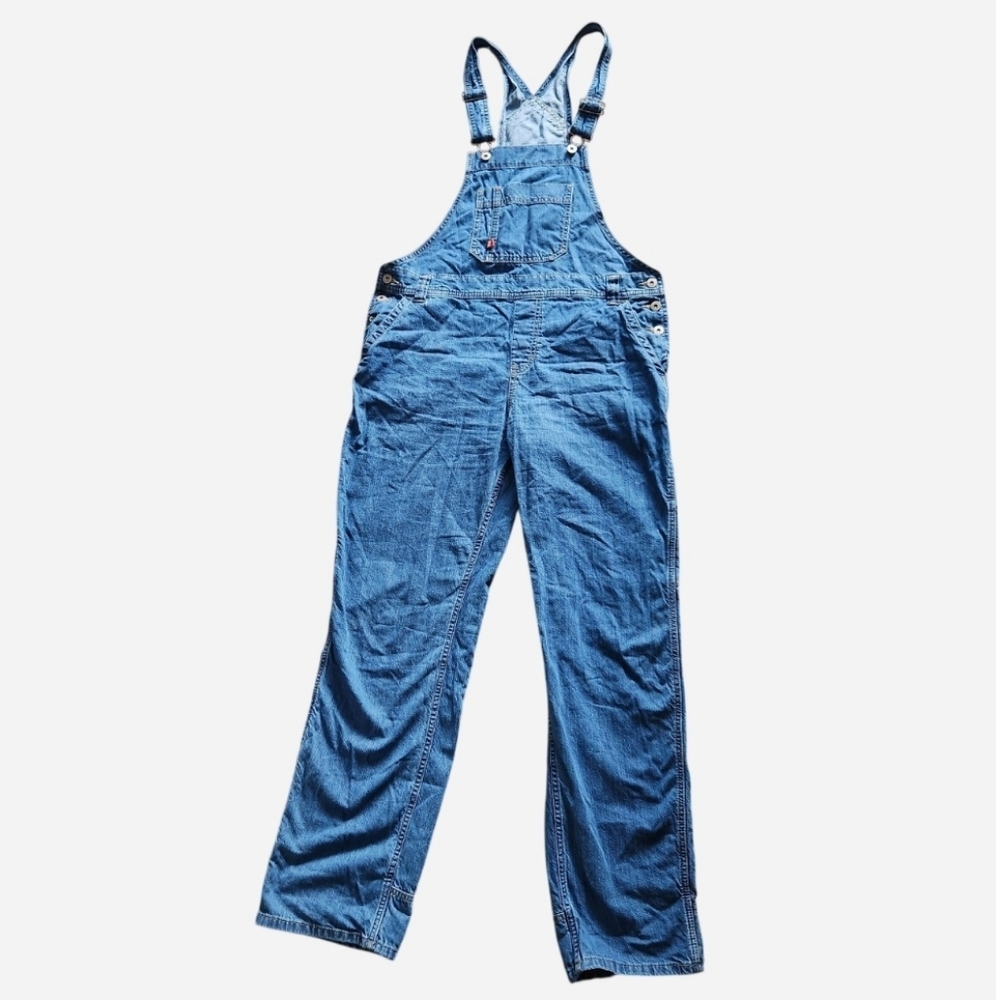 Dickies Blue Denim Carpenter Overalls Relaxed Fit Size Medium